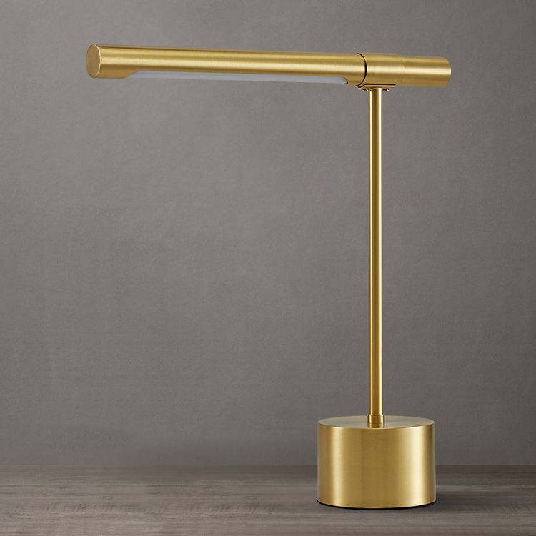 Linear Table Lamp Mid Century Modern Metal 1 Light Table Light in Gold