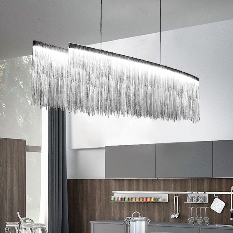 Metal Chains Design Chandelier Light Modern Style Simplicity Lighting Pendant for Living Room