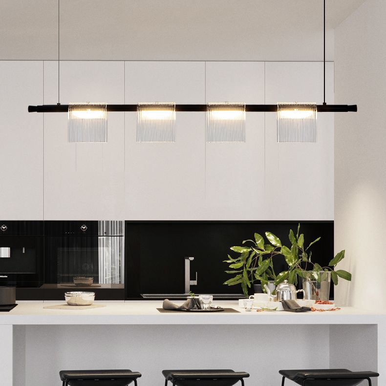 Modern LED Hanging Light Acrylic Island Light Fixture for Dining Room