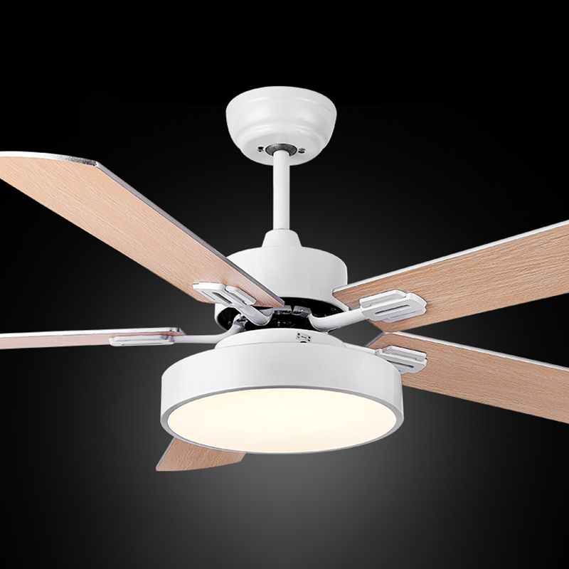 Unique Shape Ceiling Fan Light Kids Style Metal 1-Light Ceiling Fan Lamp for Living Room