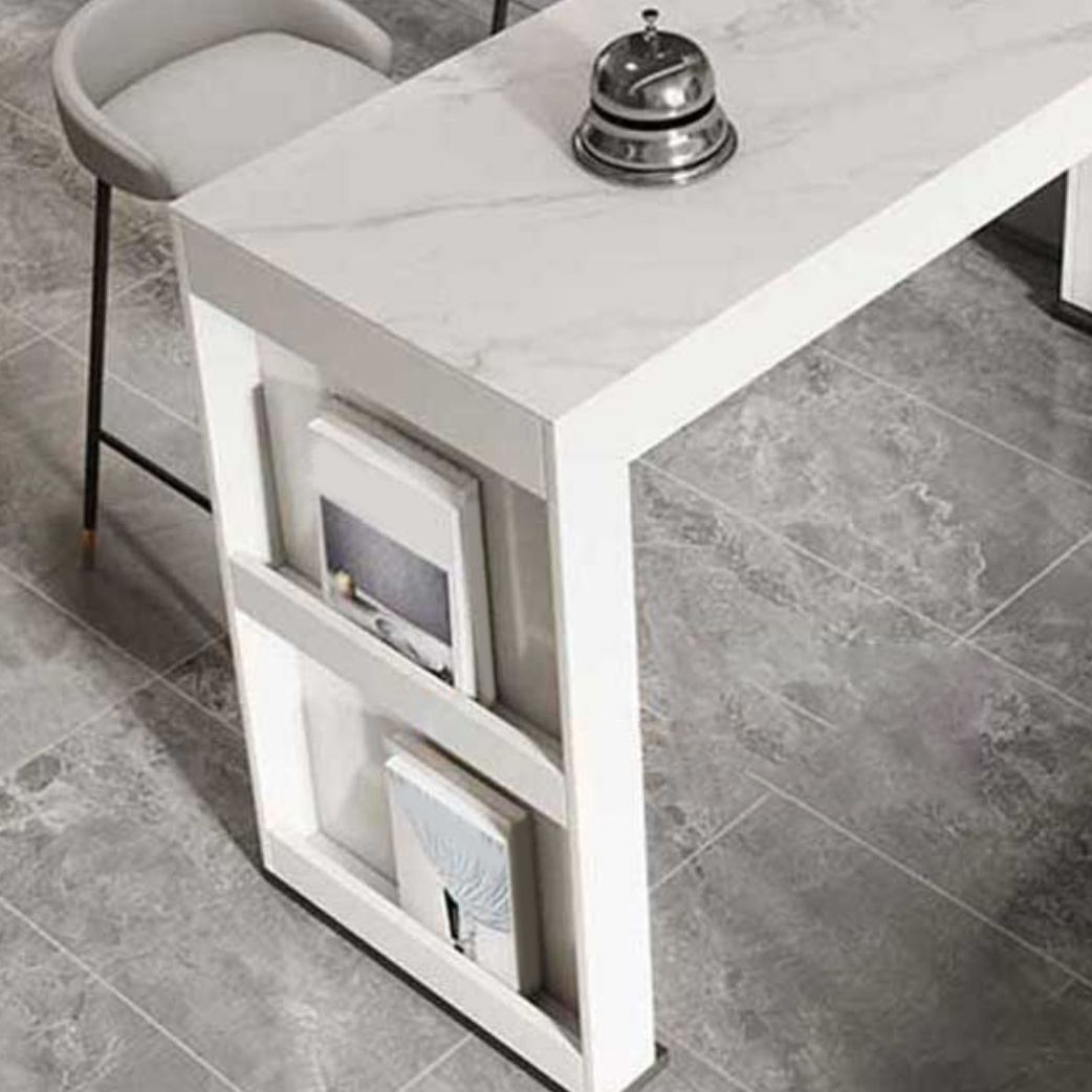 Stone Bar Table Set Modern Style Rectangle 1/2/3 Pieces Bar table with Backless Stools