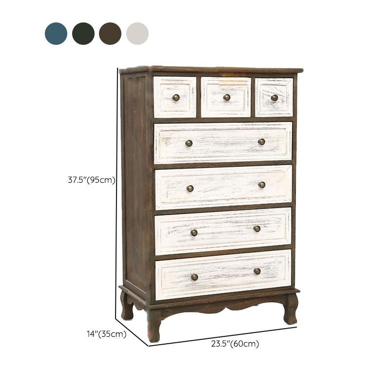 Traditional Storage Chest Dresser Wooden Dresser with Drawers