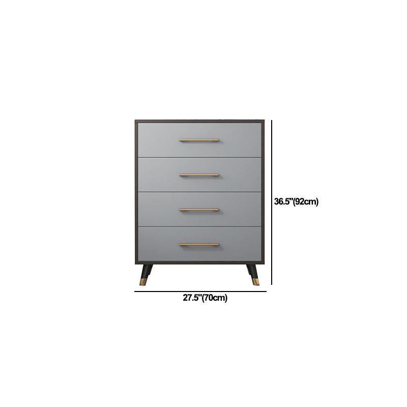 Traditional Style Chest Grey Bedroom Storage Chest with 3 / 4 / 5 Drawers