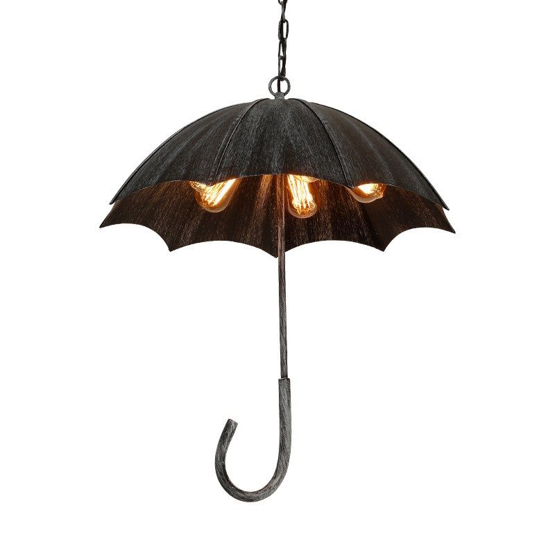 Umbrella Metal Hanging Chandelier Lamp Art Deco Bar Ceiling Pendant Chandelier