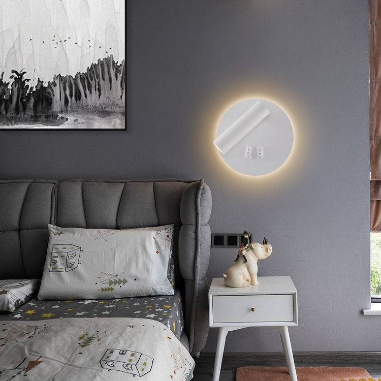 Eigentijdse metalen wand sconce led wand gemonteerd licht voor studieruimte bed