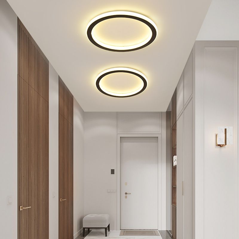 Contemporary Geometric Ceiling Light Fixture Metal LED Aisle Ceiling Mount Lamp Fixture