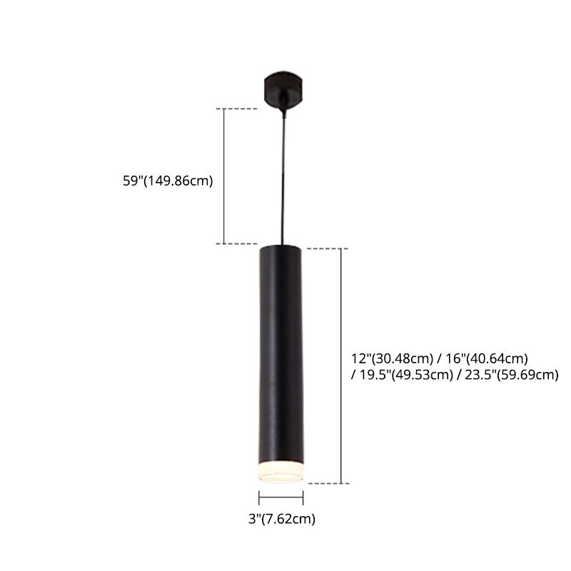 Moderne Röhren Anhänger Beleuchtungskörper Acryl 1 leichte Hanglampen für Esszimmer