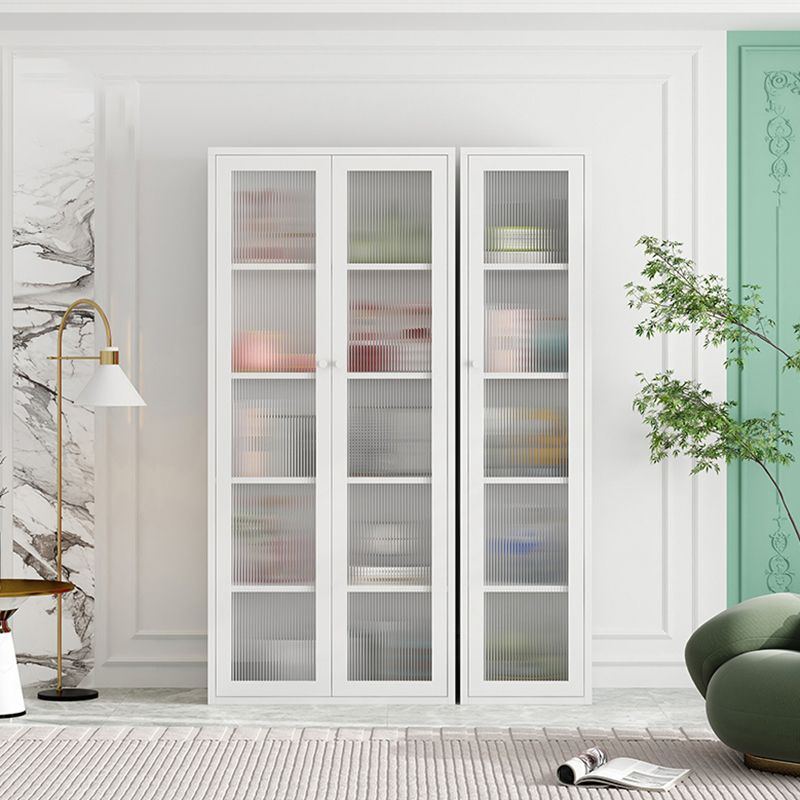 Modern Metal Bookcase Standard Closed Back Shelf with Rectangular Shelves