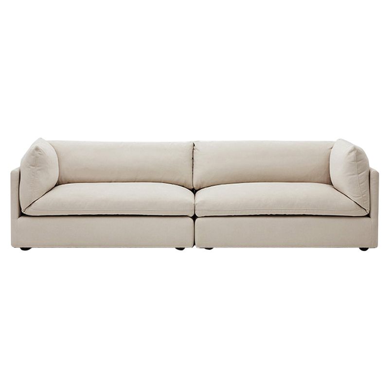 Pillow Top Arm Loveseat Sponge/Down Filled Cushions Sofa with Loose Back