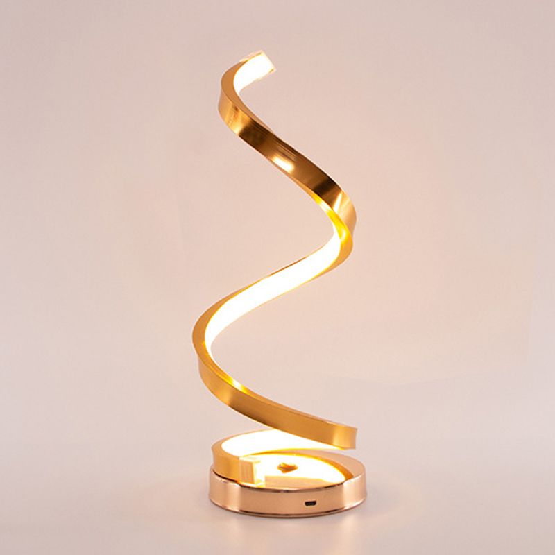 Postmodern Line Model Metal Desk Lamp for Bedroom Living Room Table Lamps