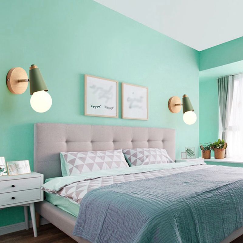 Blootgestelde lamp wandlamp moderne stijl 1 kop metalen wandlicht sconce met conische socket