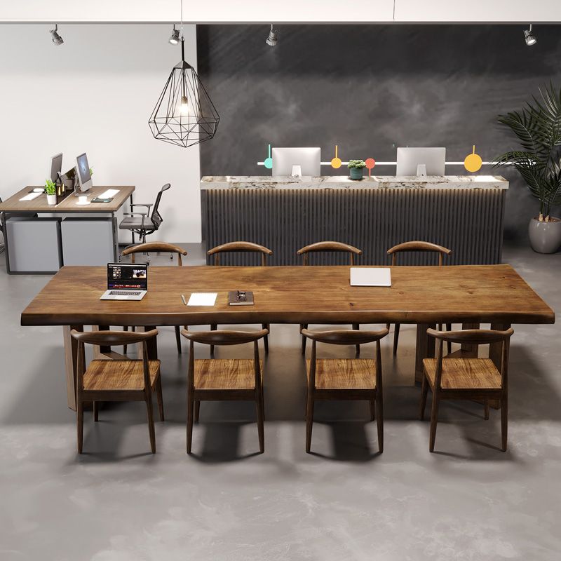 Modern Rectangle Wood Dining Table 1/4/9 Pieces Dining Set for Dining Room