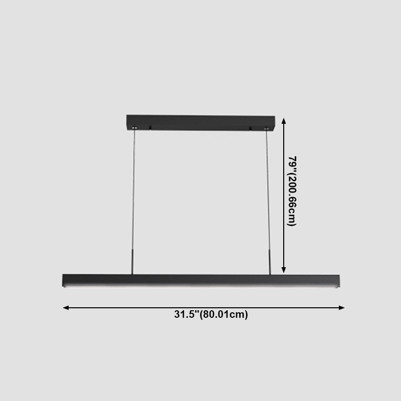 Rectangle moderne LED ISLAND lampe à tête de la lampe de restaurant à tête avec une teinte acrylique