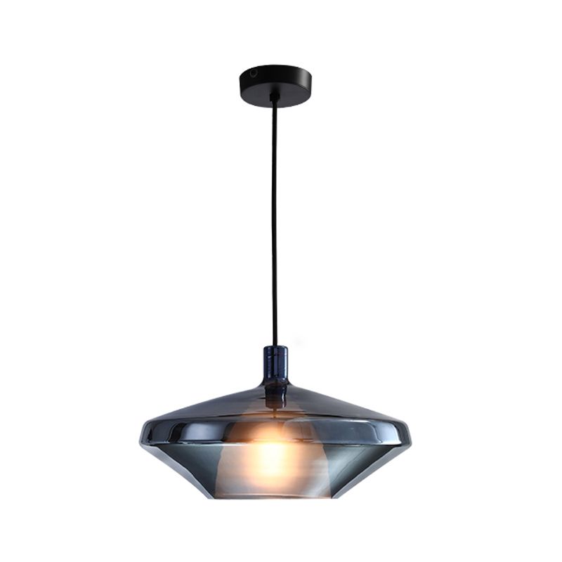 Light geometrica di ferro laccata a sospensione moderna a sospensione artistica con tonalità in vetro smerigliato