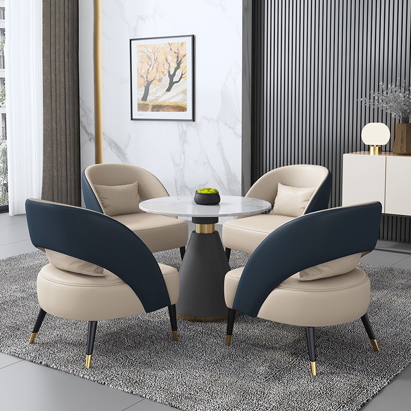 Round Pedestal Dining Table Modern Stone Furniture for Dining Room Home