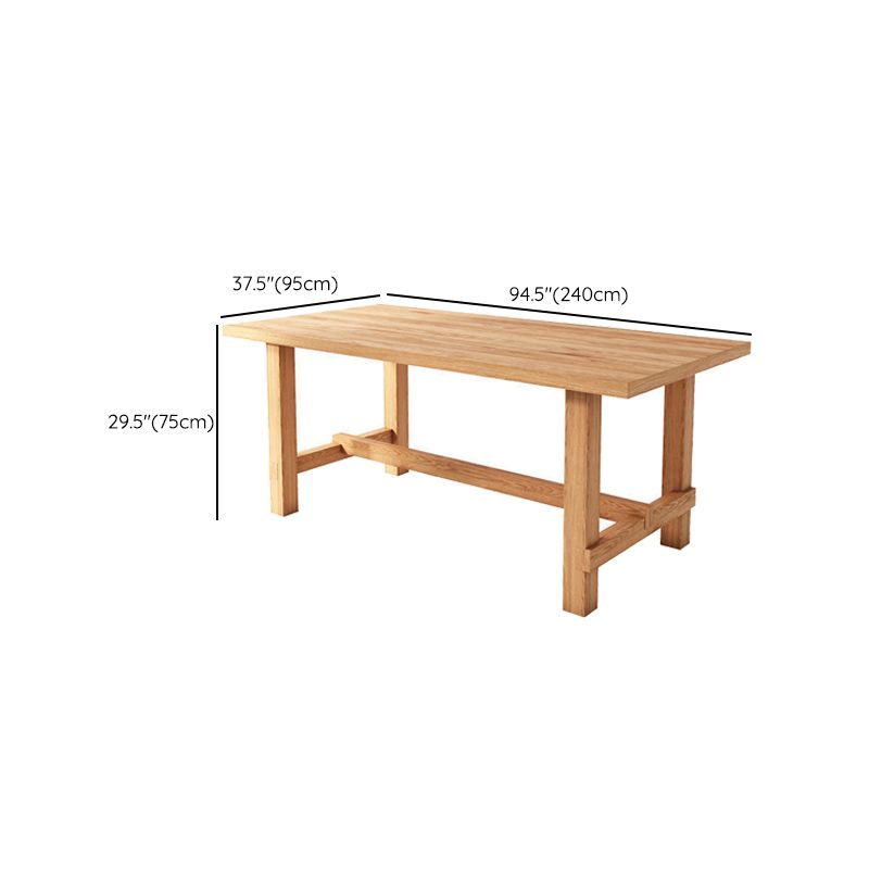 Modern 1/2/4/5/6/7 Pieces Dining Set Rectangle Pine Wood Dining Table for Dining Room