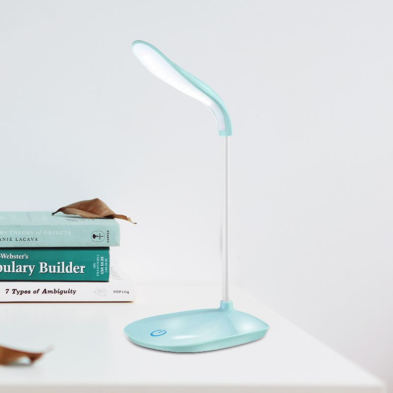 Blue/Pink/White USB Charging Desk Lamp Modern Style Touch-Sensitive Table Lamp for Reading
