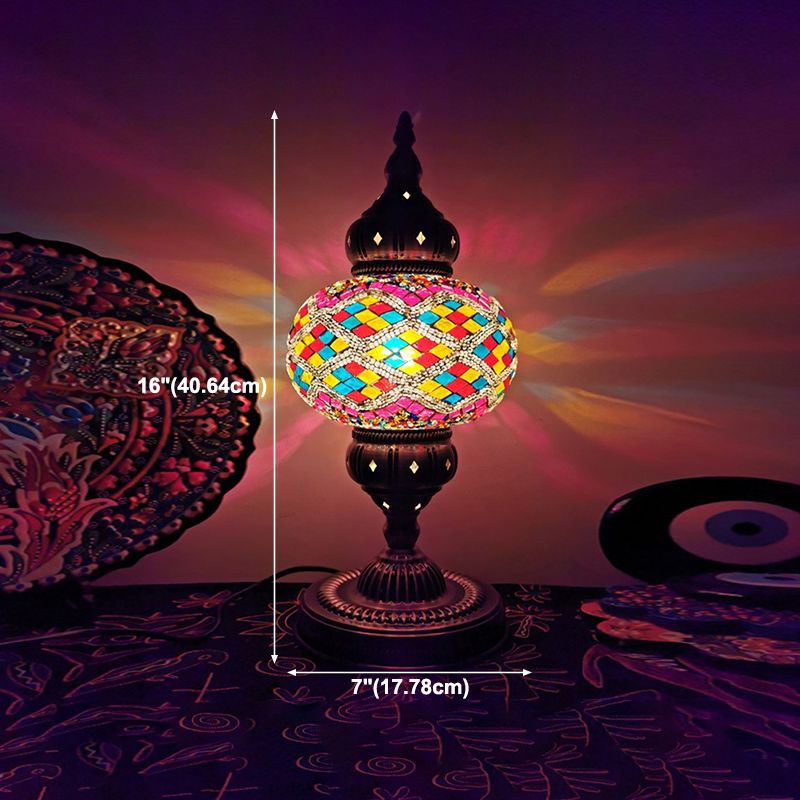 Modern Style Unique Shape Table Lighting Glass 1 Light Table Lamp for Bedroom