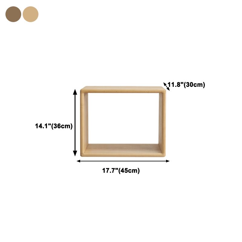 Contemporary Solid Wood Bookshelf Open Back Bookcase for Home Office