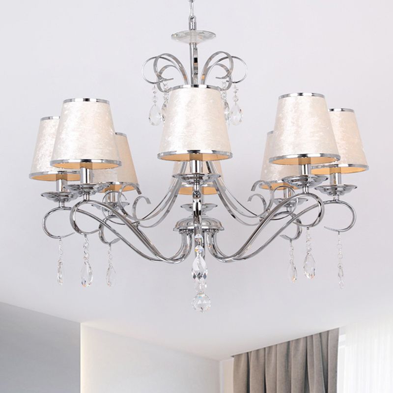 Konischer Stoff Schatten Anhänger Kronleuchter modern