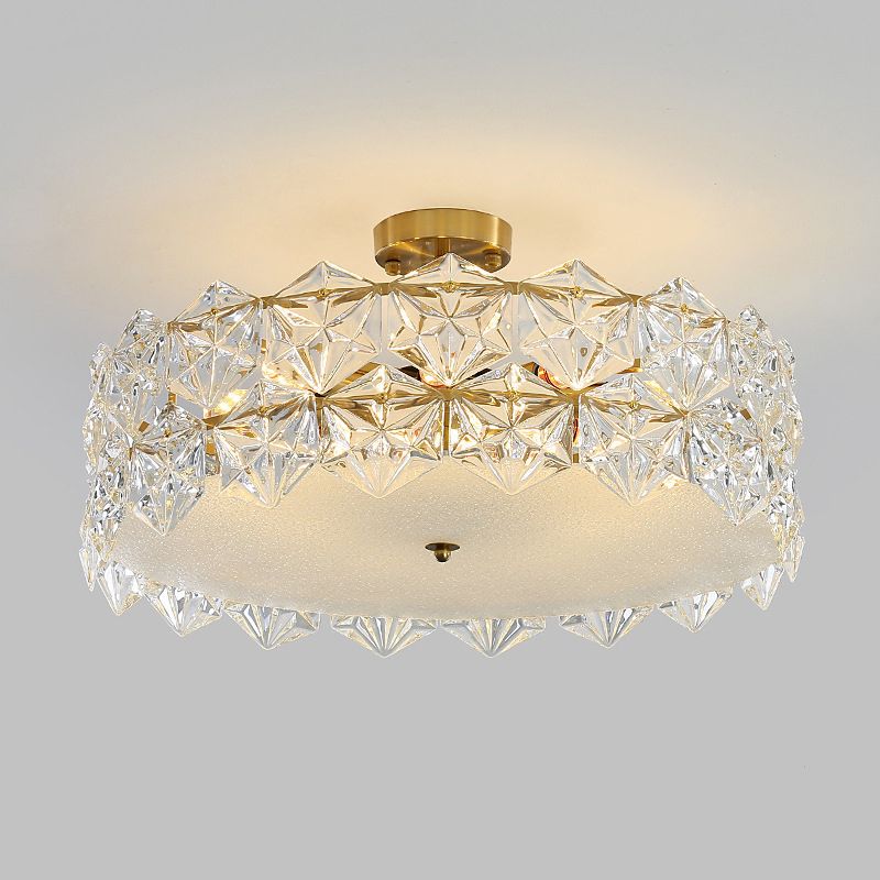 Contemporary Ceiling Light Glass Flush Mount Lighting Fixture for Bedroom