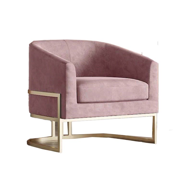 Contemporary 28" Wide Fixed Back Sloped Arms Sponge Barrel Chair