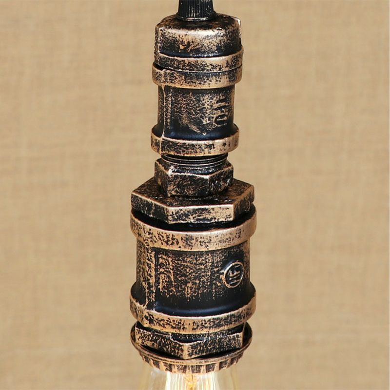 1 Bulbo nudo appeso a sospensione Stile rustico Rustico Black/Silver Stiil Aibiling con tubo per il bagno