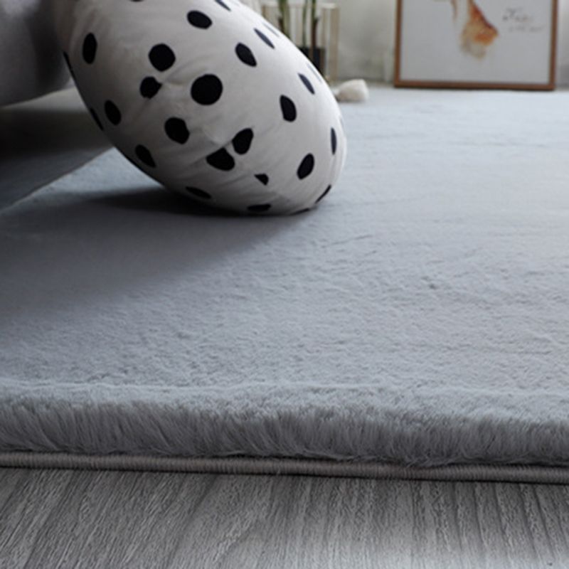 Beige Modern Carpet Polyester Pure Color Carpet Washable Carpet for Living Room