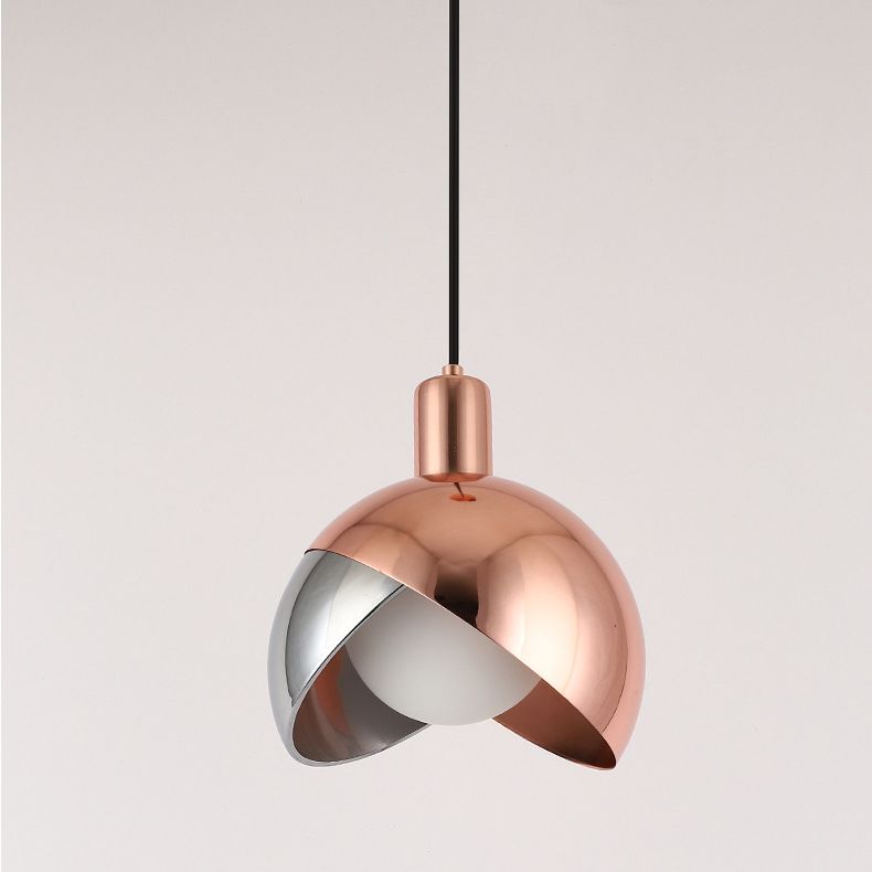 Metal Globe Hanging Light Kit Minimalist Style Hanging Pendant Light for Bedroom