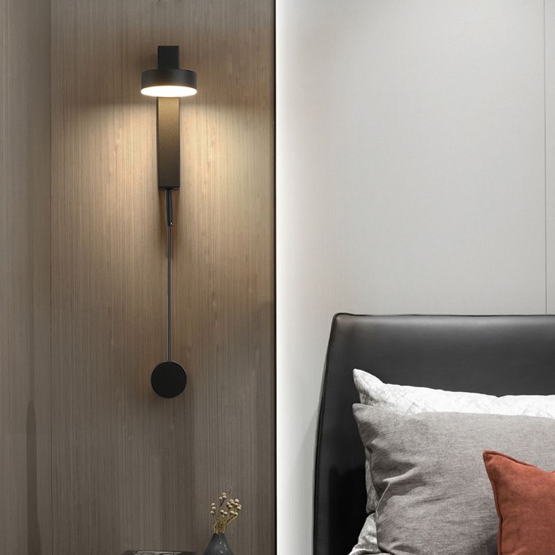 Post-modern Style Metal LED Sconce Light Rotatable Design Simplicity Bedside Wall Mount Lamp with Rotary Dimmer Switch
