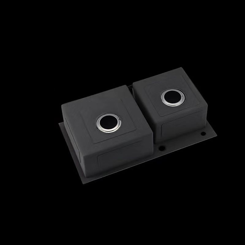 Contemporary Style Kitchen Sink Stainless Steel 2 Holes Drop-In Kitchen Double Sink