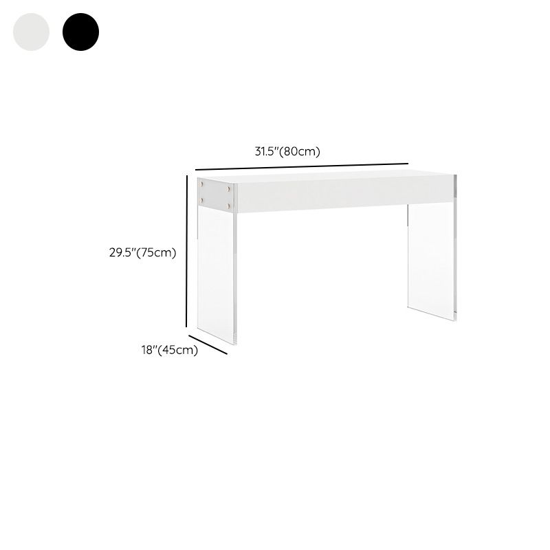 Contemporary Standing Plastic Bedroom Transparent Makeup Vanity Desk Table