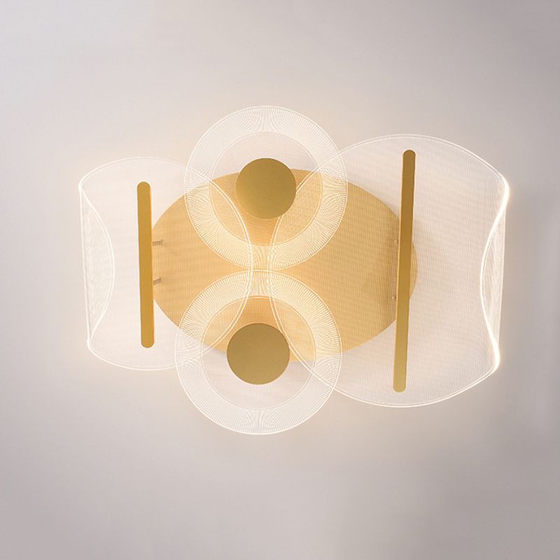 Geometric Semi Flush Mount Contemporary Acrylic Flush Ceiling Light Fixture
