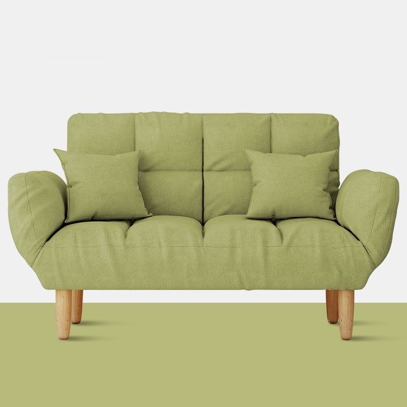 Contemporary Living Room Biscuit Back Convertible Square Arm Sofa