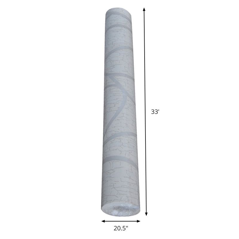 Self-Adhesive Curved Stripe Wallpaper Roll Non-Woven Material Simple Wall Art for Living Room