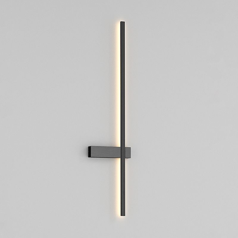 Linear Shape Metal Wall Light Modern Style 1 Light Wall Mount Light