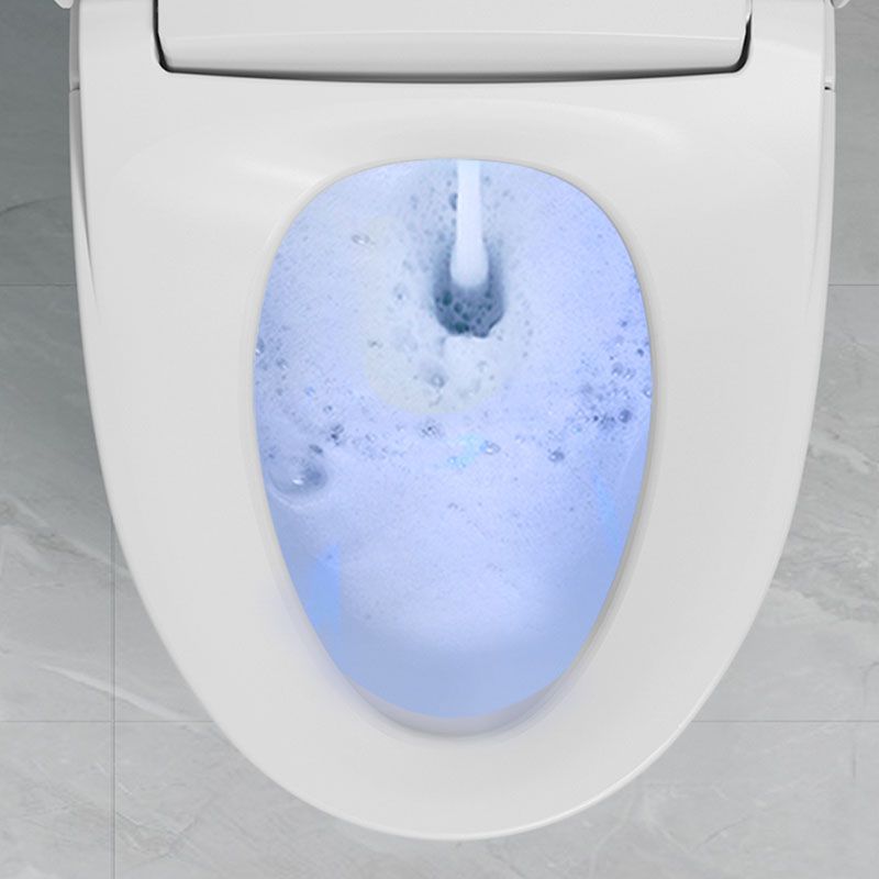 20.8" H White Electronic Toilet Elongated Floor Mount Bidet with Heated Seat