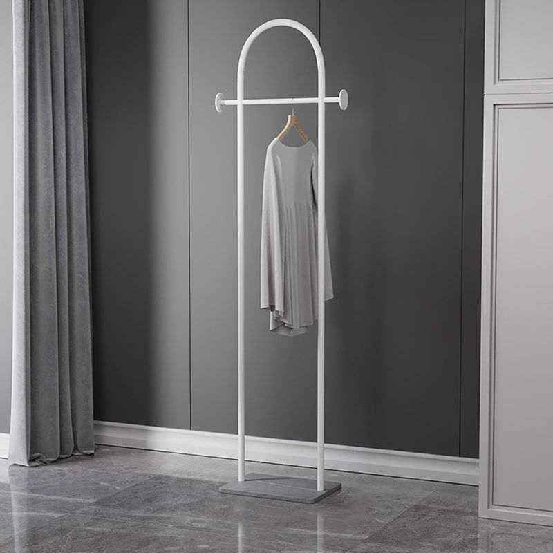 Modern Free Standing Metal Coat Rack Marble Botton with Hooks