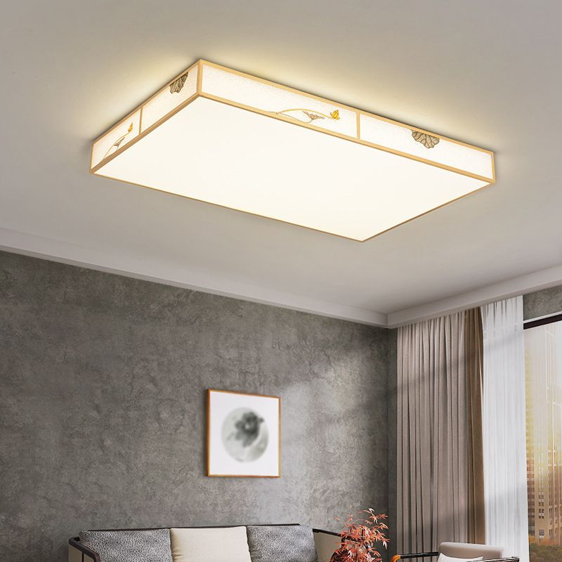 Modern Ceiling Lamp Geometric LED Flush Mount Light Fixture with Acrylic Shade for Bedroom
