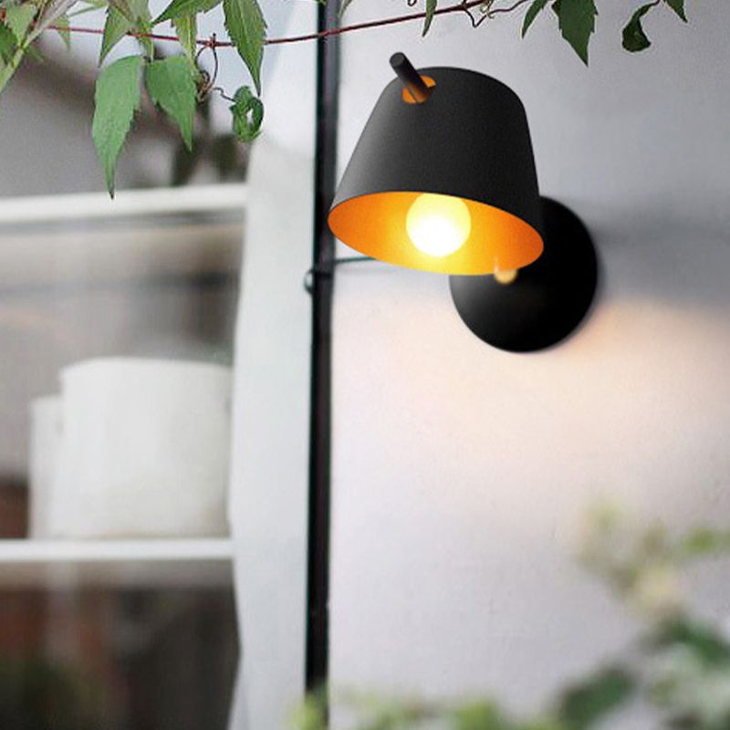 Modern Style Empire Shape Wall Light Metal 1 Light Sconces for Bedroom