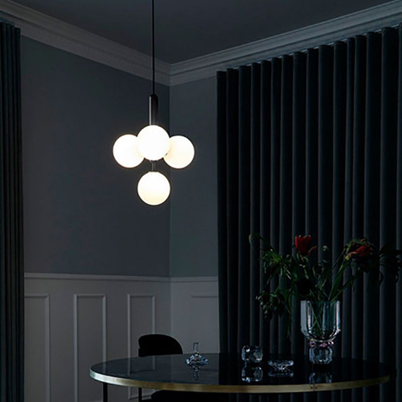 Accesorio de iluminación de lámpara de vidrio Luz colgante de araña moderna para sala de estar