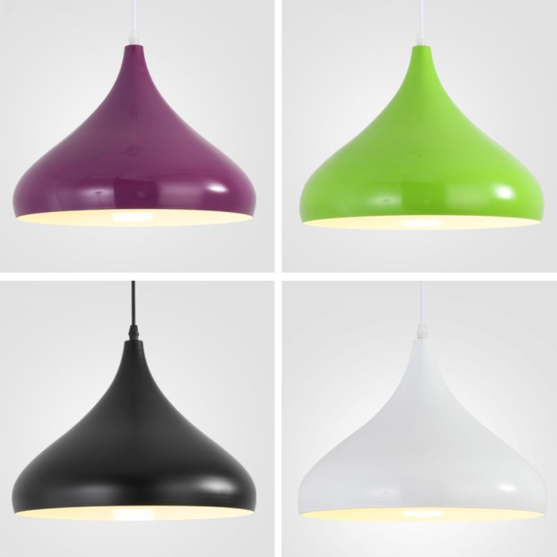 Macaron Matel hängend hängendes Licht, nordischer Tränenschatten 1-Licht-Anhängerbeleuchtung