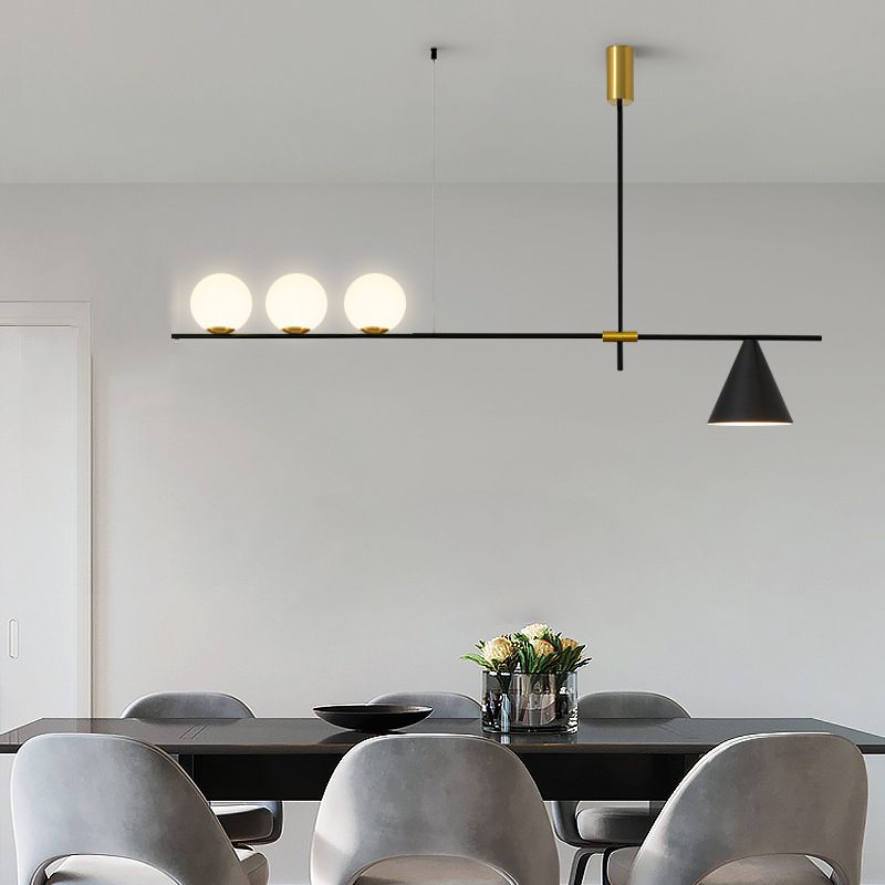 Black/Golden Kitchen Island Lighting  Metal Ceiling Light for Living Room