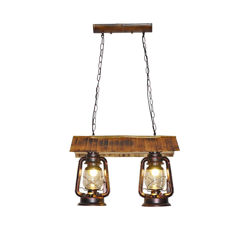 Kerosene Lamp Island Lighting Metallic Retro Industrial Style Pendant Lighting Fixtures for Restaurant