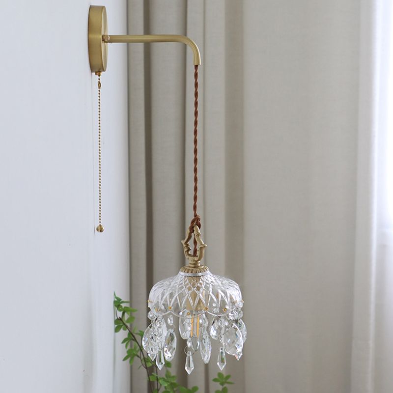 Modern Style Geometric Wall Mounted Lamps Glass 1 Light Wall Sconces