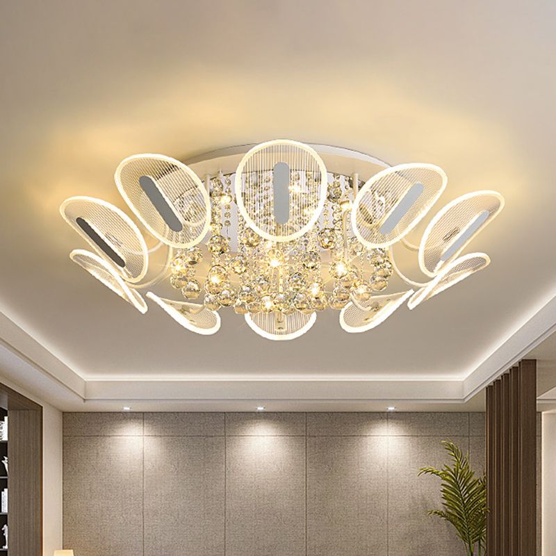 Radial Flush Mount Ceiling Light Contemporary Metal Ceiling Light Fixtures for Bedroom