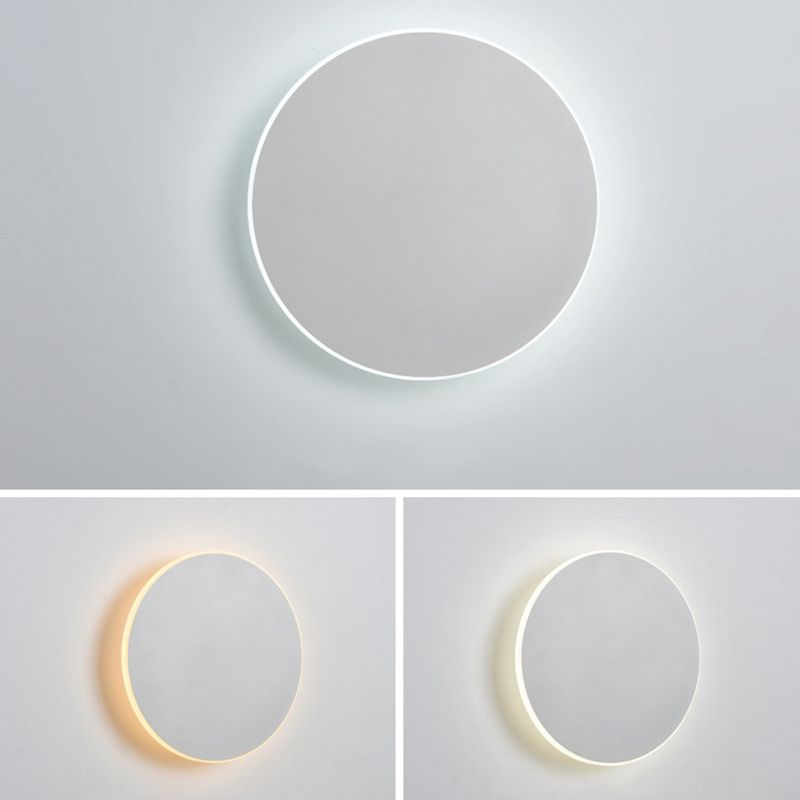 Round Disc Wall Light Sconces Modern Minimalist Style Acrylic 1 Light Sconces