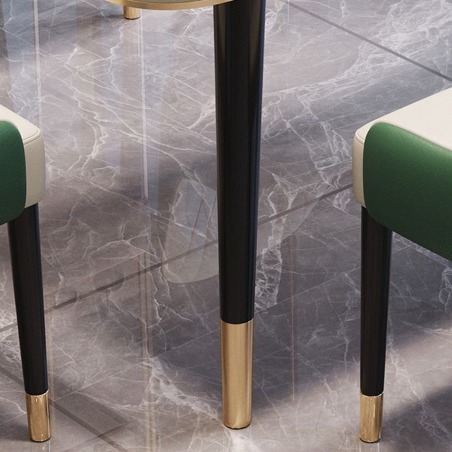 Rectangle Traditional Luxury Dining Table 4 Black Solid Wood Legs Table for Dining Room