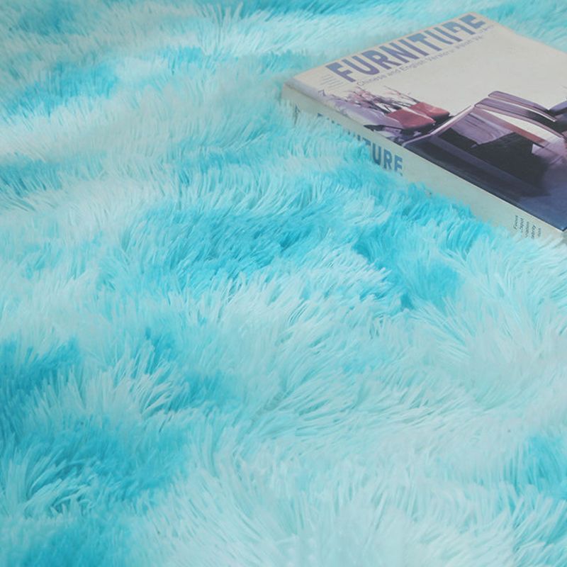 Light Pink Modern Rug Polyester Tie-Dye Rug Non-Slip Backing Rug for Living Room