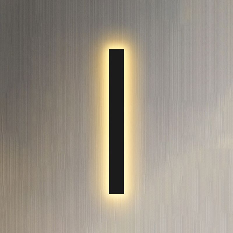 Strip Shade Wall Lighting Modern Simple Style Metal 1 Lights Sconce Lamp for Bedroom TV Background